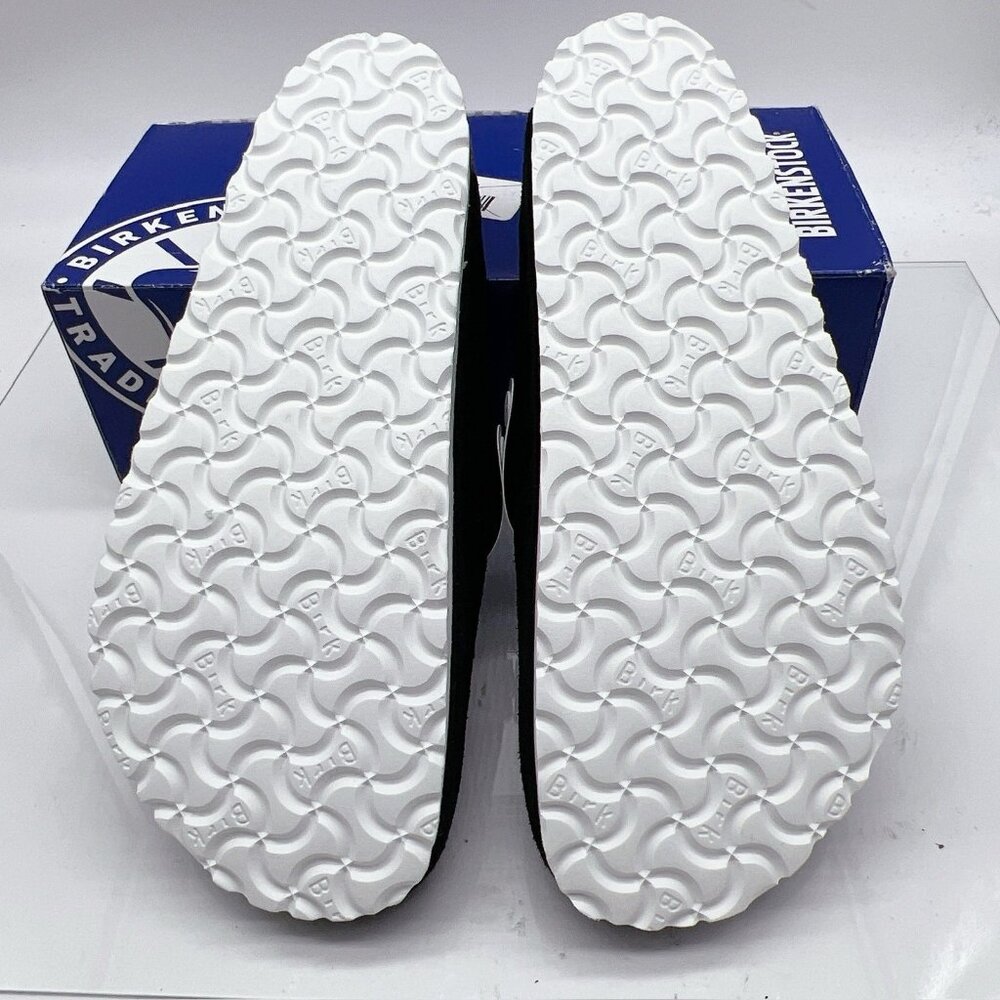 Birkenstock Boston Clog Suede Leather/ Birko-Flor Black White EU 42 Mens 9- 9.5 - Picture 10 of 12